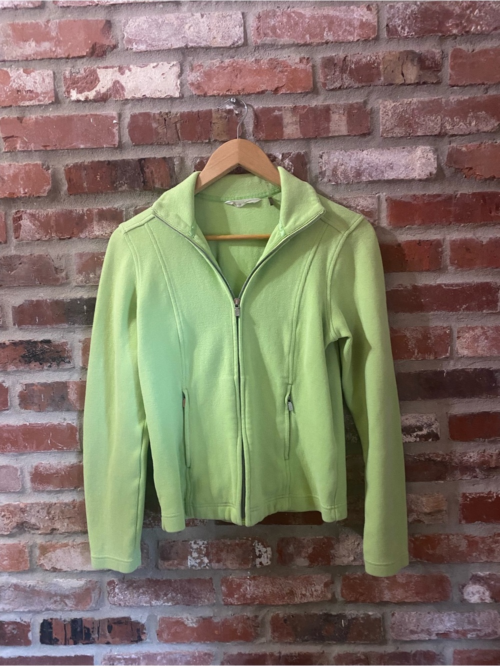 Tommy Bahama Women's Lime Green Zip-Up Fleece Jacket